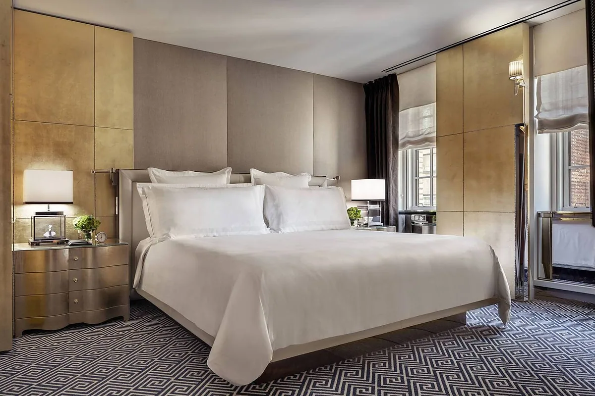 The Carlyle, A Rosewood Hotel, Upper East Side, New York: guest room interior, photographed for Luxury Hotel Compare