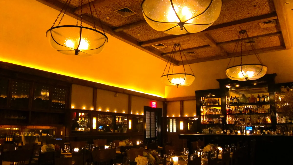 The Greenwich Hotel — the bar side of Locanda Verde in the evening