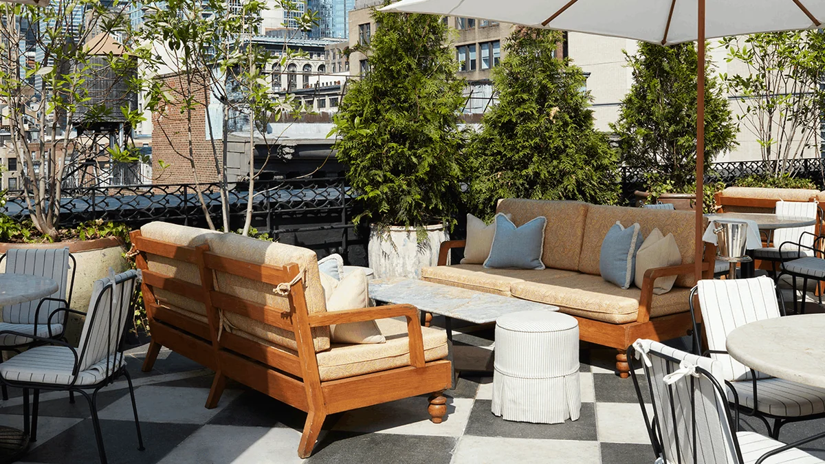 The Ned NoMad — the rooftop terrace at Little Ned