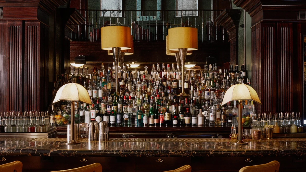 The Ned NoMad — the panelled bar downstairs
