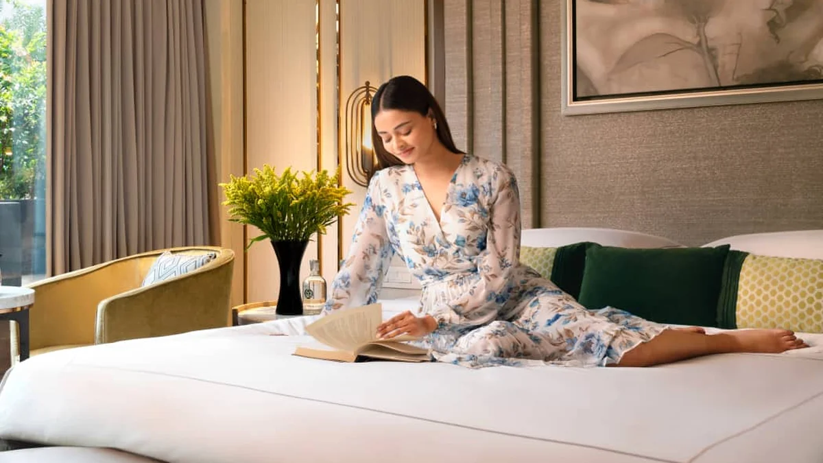 The Pierre, A Taj Hotel — a guest room in classic Upper East Side dress