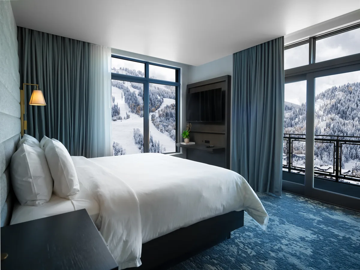 Grand Suite bedroom with mountain view at Grand Hyatt Deer Valley
