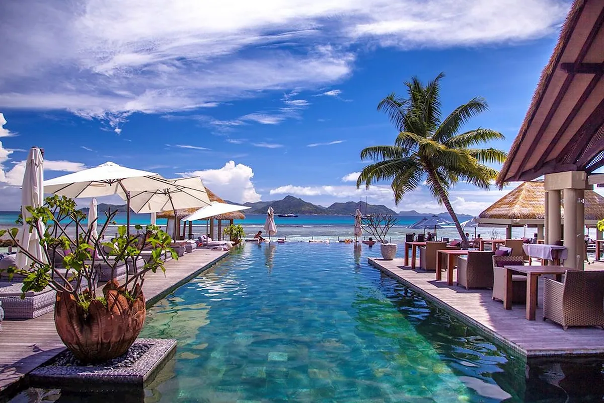 Le Domaine de L'Orangeraie in La Digue, Seychelles: pool and spa