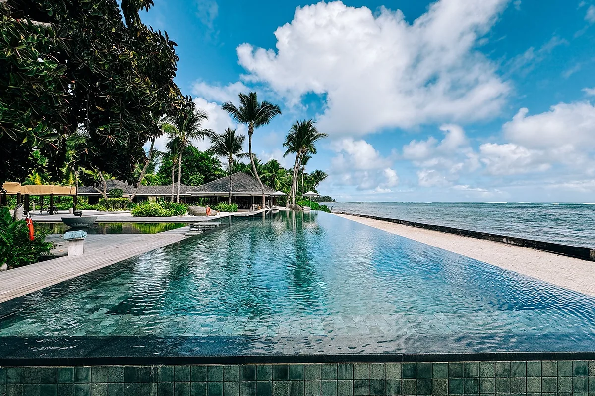 Four Seasons Resort Seychelles at Desroches Island in 35 minutes by fixed wing from Mahé, Seychelles: pool and spa
