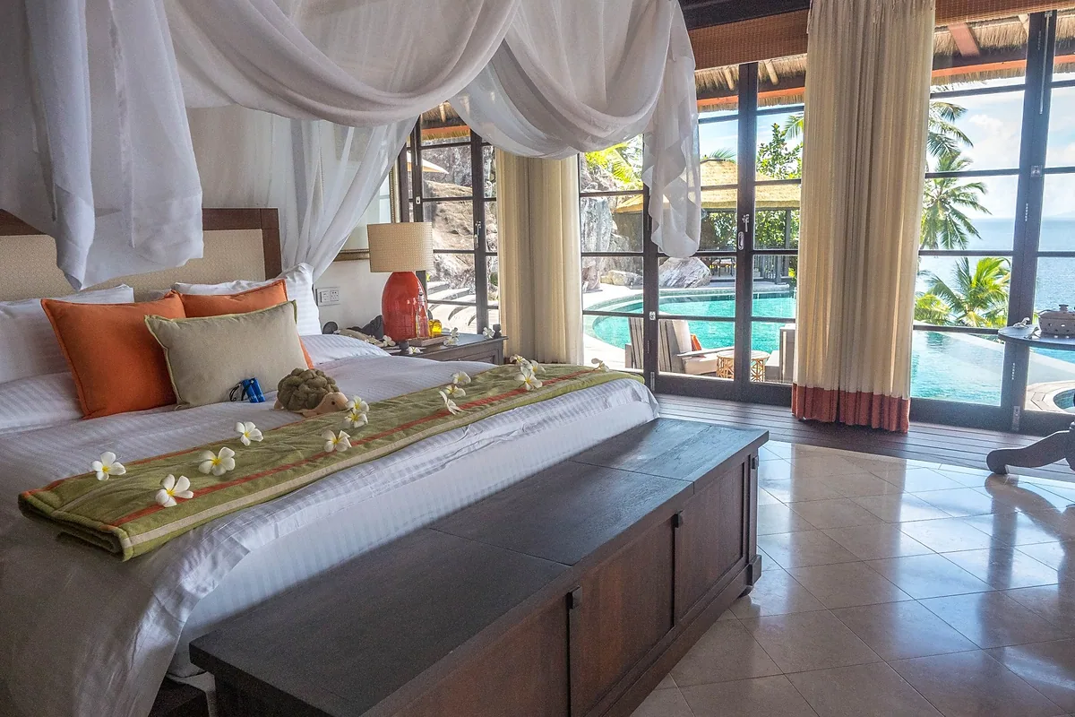 Fregate Island Private in 20 minutes by helicopter from Mahé, Seychelles: guest villa interior