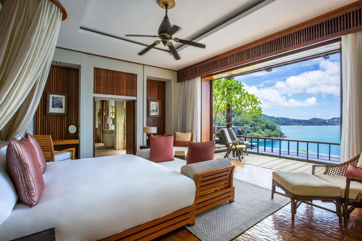 Anantara Maia Seychelles Villas in south west Mahé, Seychelles: guest villa interior