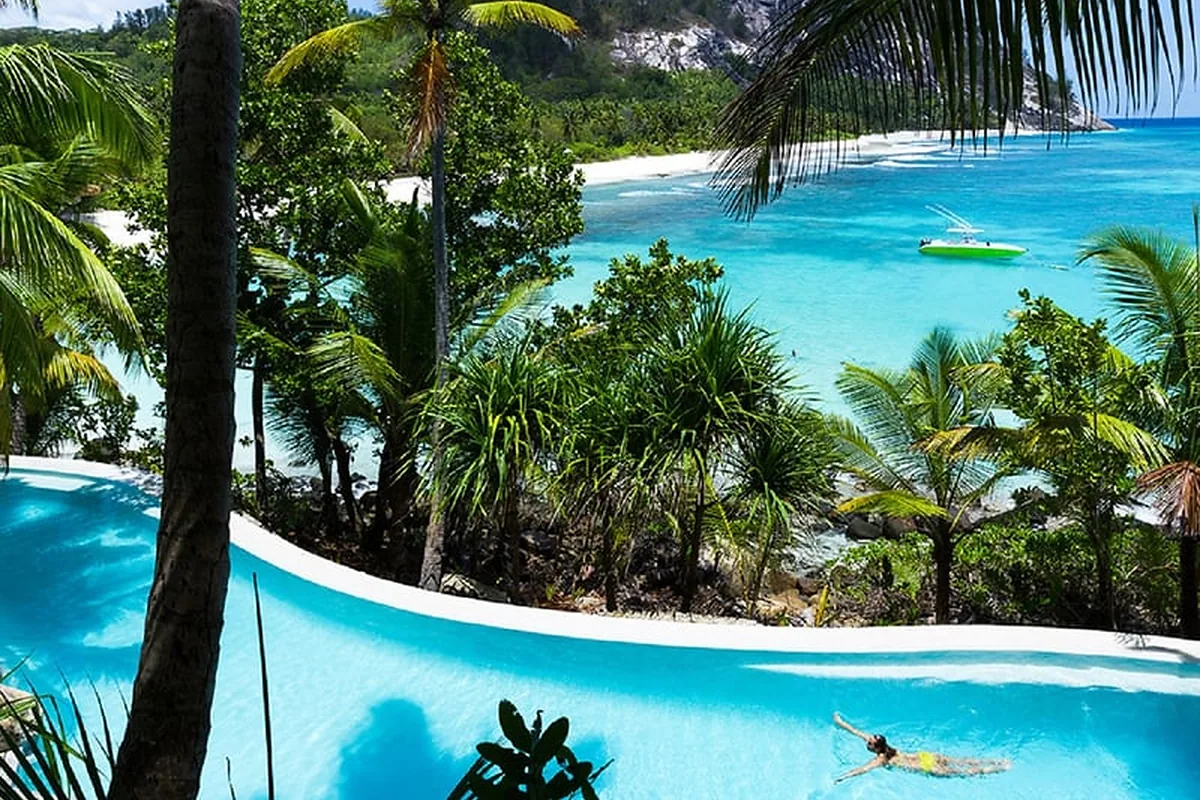 North Island in 30 minutes by helicopter from Mahé, Seychelles: pool and spa