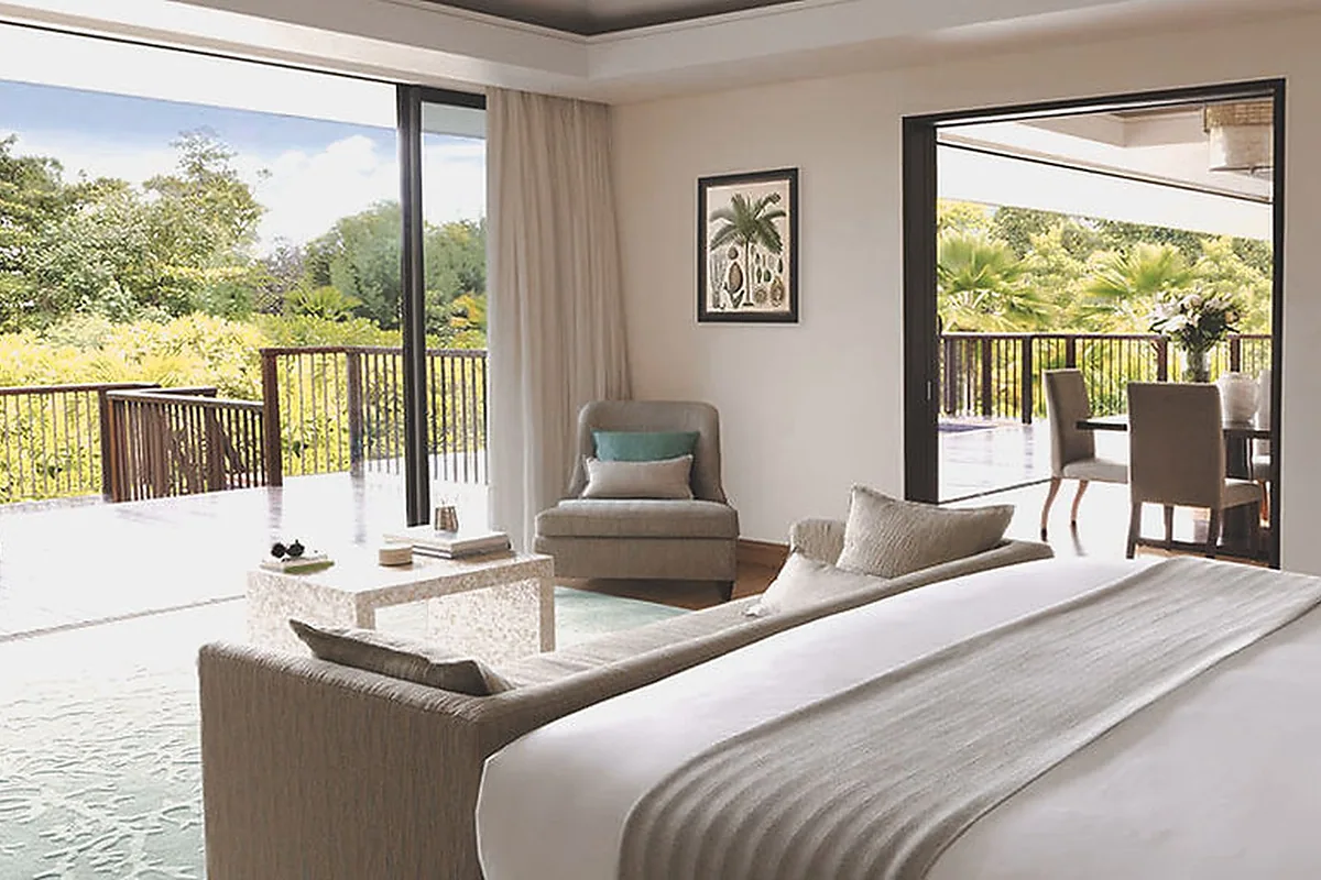 Raffles Seychelles in north east Praslin, Seychelles: guest villa interior
