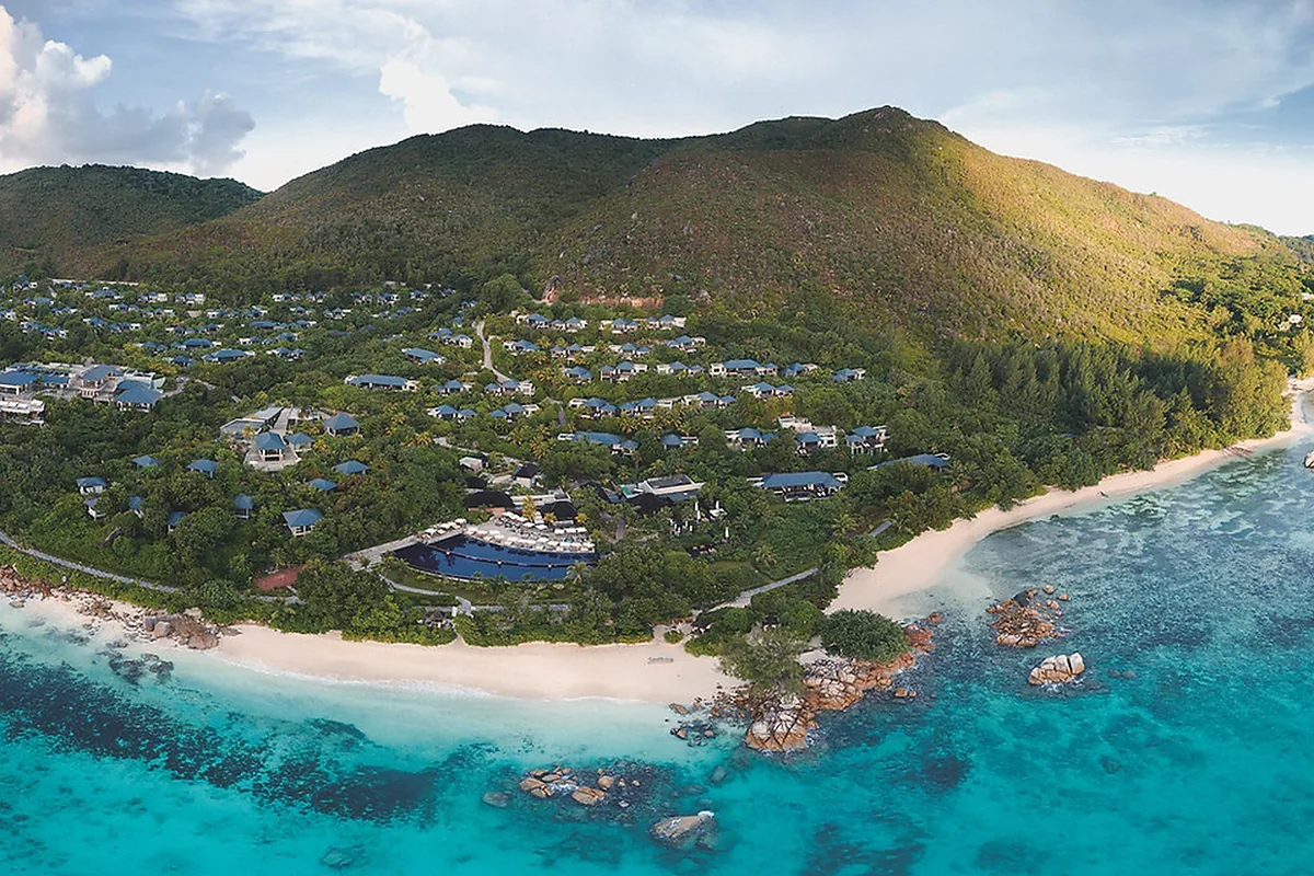 Raffles Seychelles in north east Praslin, Seychelles: pool and spa