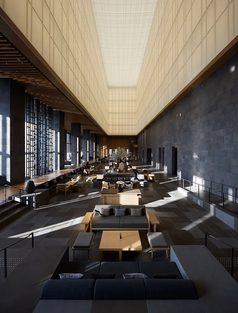Aman Tokyo, lobby garden, Tokyo