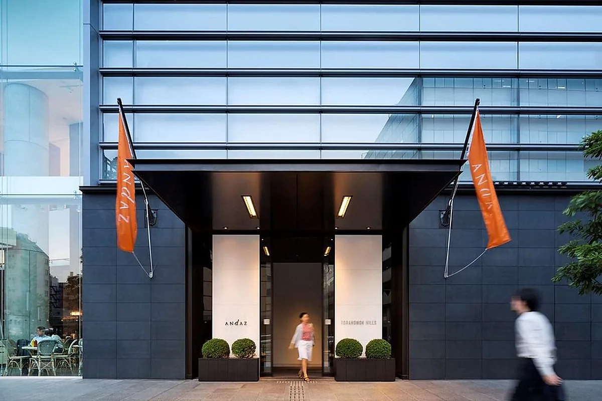 Andaz Tokyo Toranomon Hills, Toranomon Hills, Tokyo: arrival, grounds and architecture, photographed for Luxury Hotel Compare