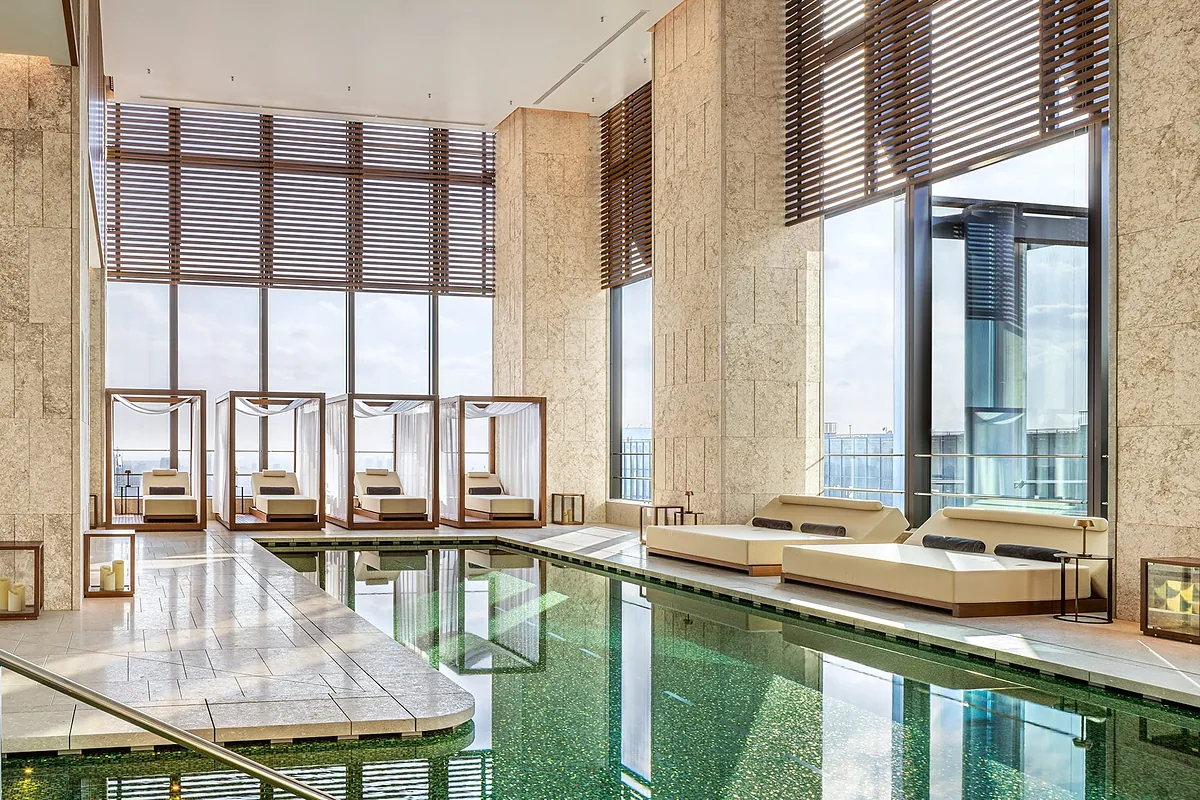 Bulgari Hotel Tokyo, Ginza, Tokyo: pool and spa, photographed for Luxury Hotel Compare