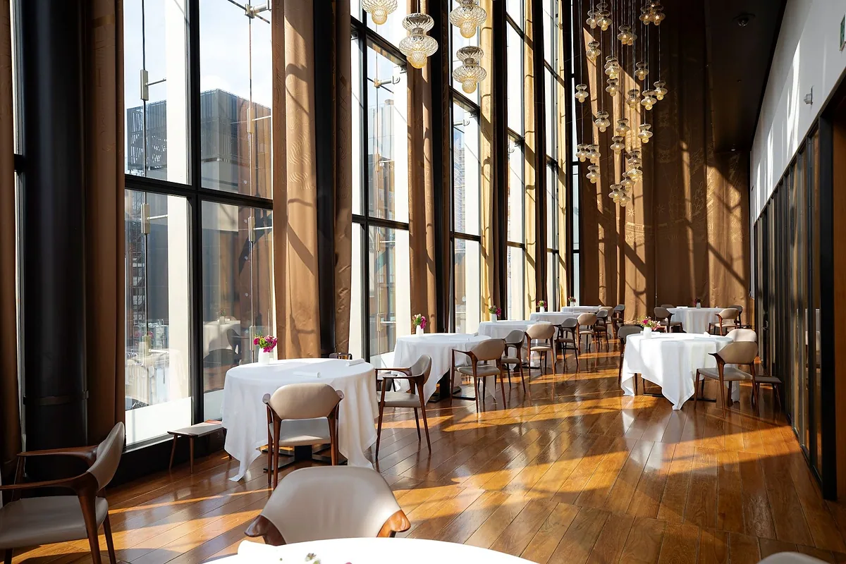 Bulgari Hotel Tokyo, Ginza, Tokyo: restaurant, bar and dining terrace, photographed for Luxury Hotel Compare