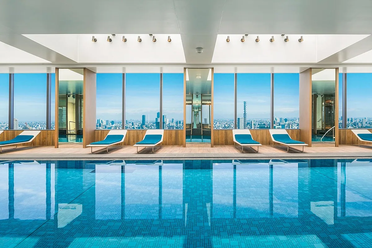 The Prince Gallery Tokyo Kioicho, Kioicho, Tokyo: pool and spa, photographed for Luxury Hotel Compare