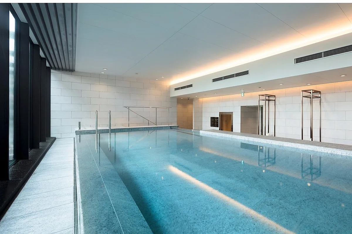 Rosewood Tokyo, Marunouchi, Tokyo: pool and spa, photographed for Luxury Hotel Compare