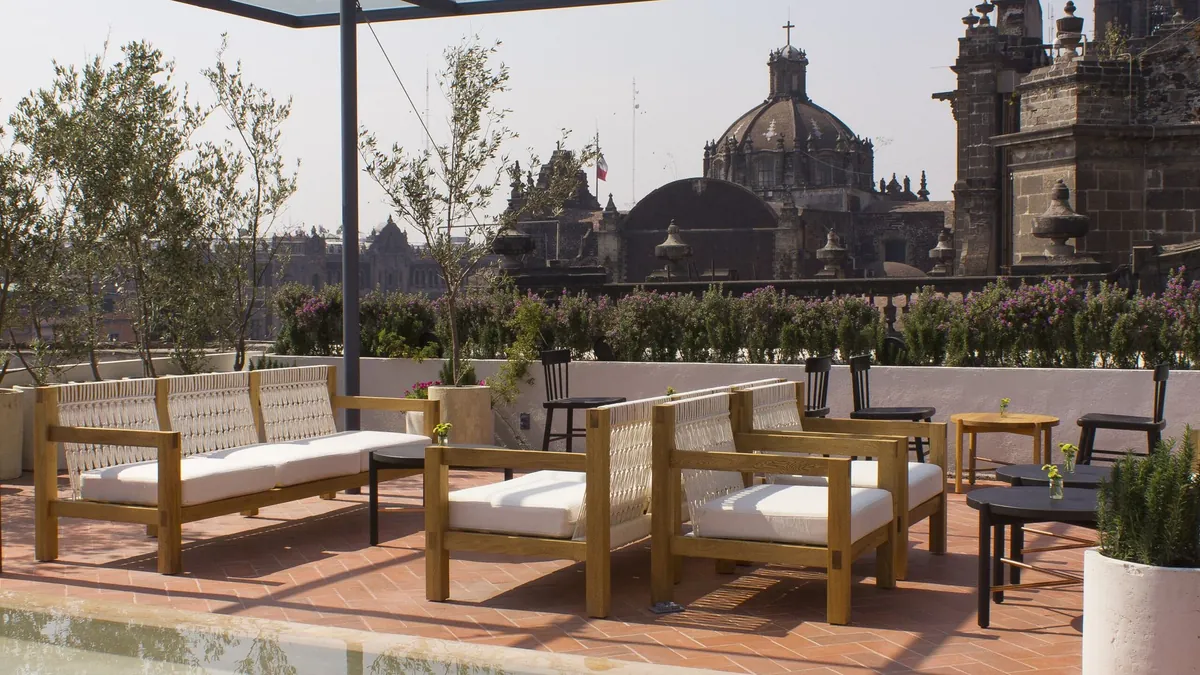 Terrace at Círculo Mexicano boutique hotel