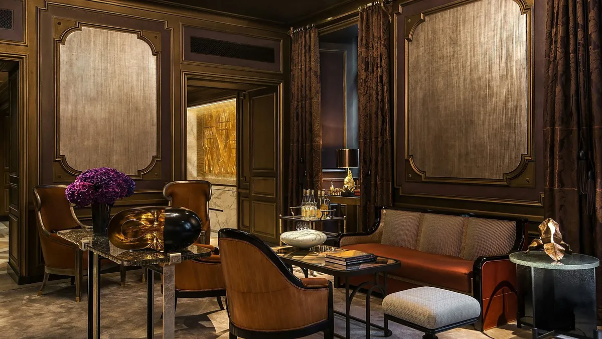 Signature suite bedroom at Hôtel de Crillon Paris