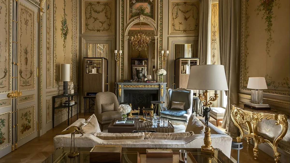 Jardin d'Hiver winter garden lounge at Hôtel de Crillon Paris