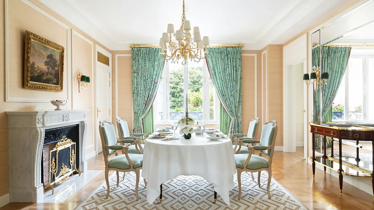 Classic bedroom in Louis XV style at Le Bristol Paris