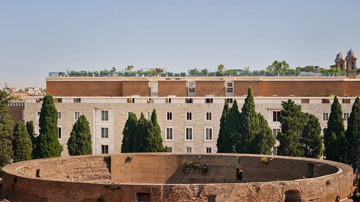 Bulgari Hotel Roma facade overlooking Piazza Augusto Imperatore