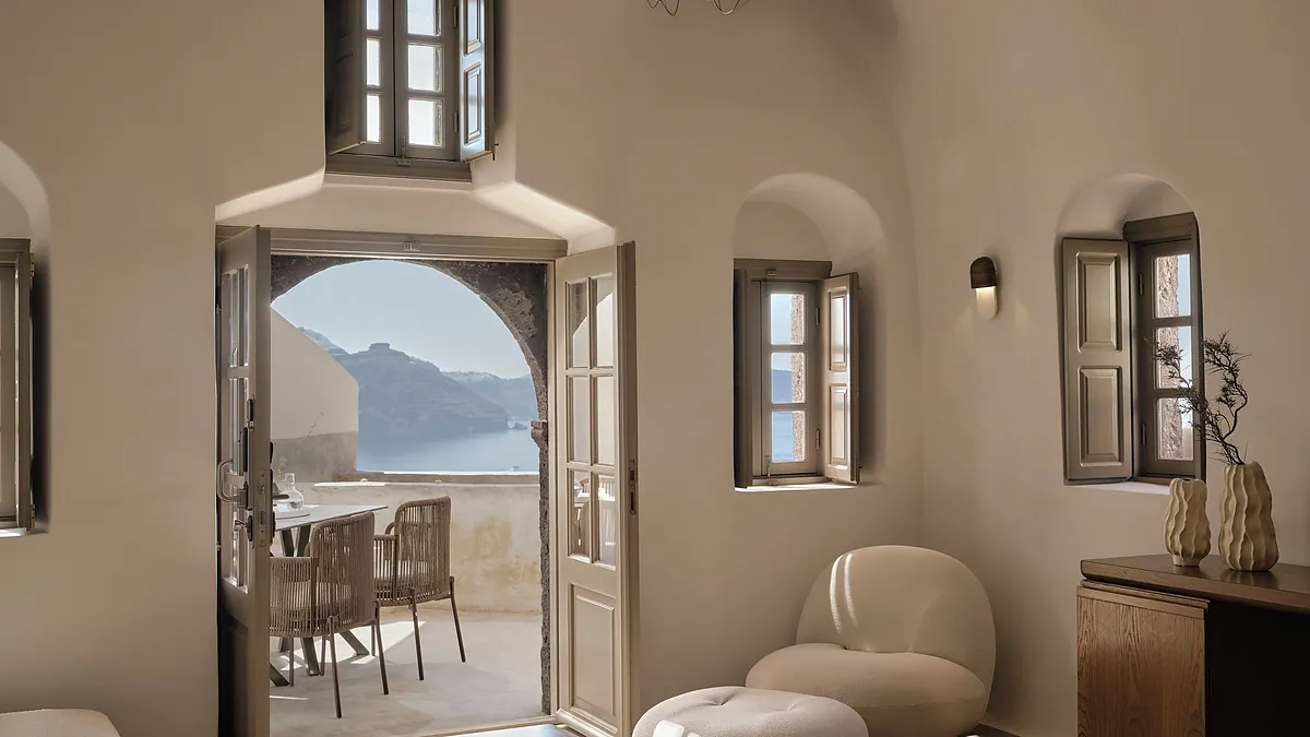 Two bedroom suite hot tub at Andronis Luxury Suites in Santorini