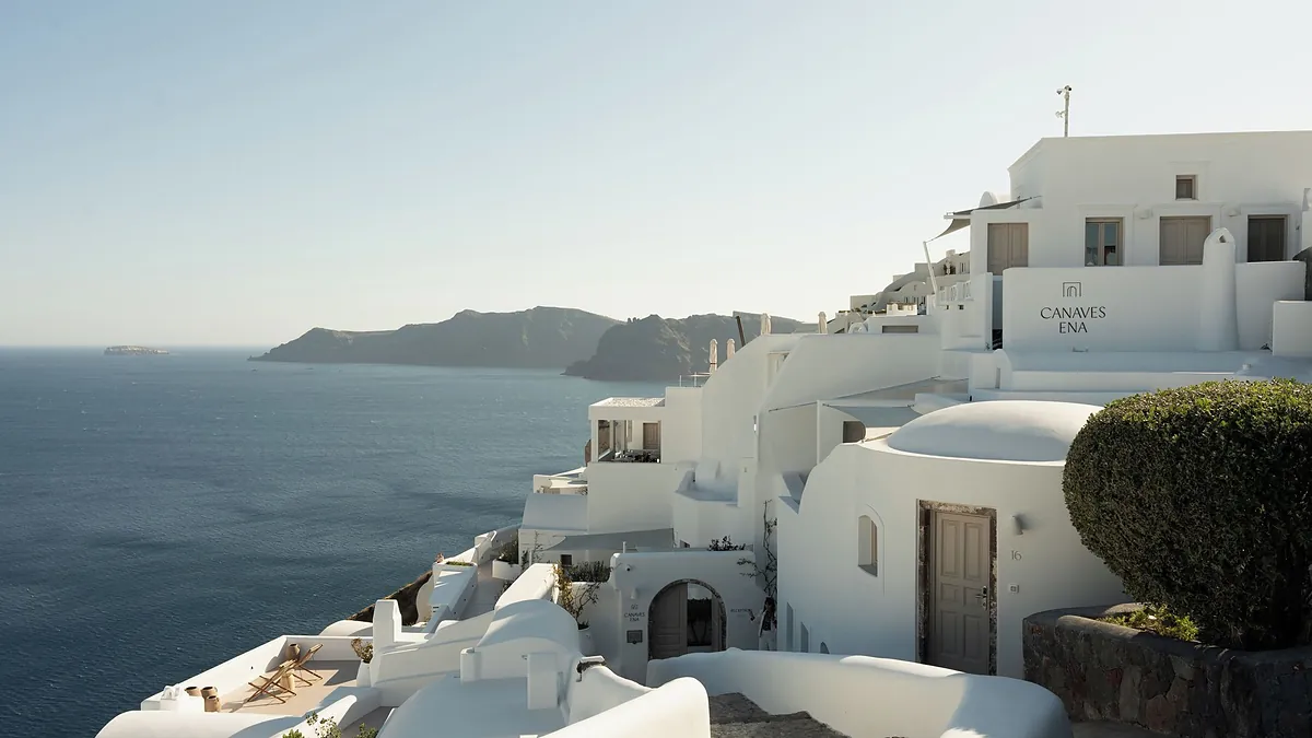 Cliffside exterior oia at Canaves Oia Suites in Santorini