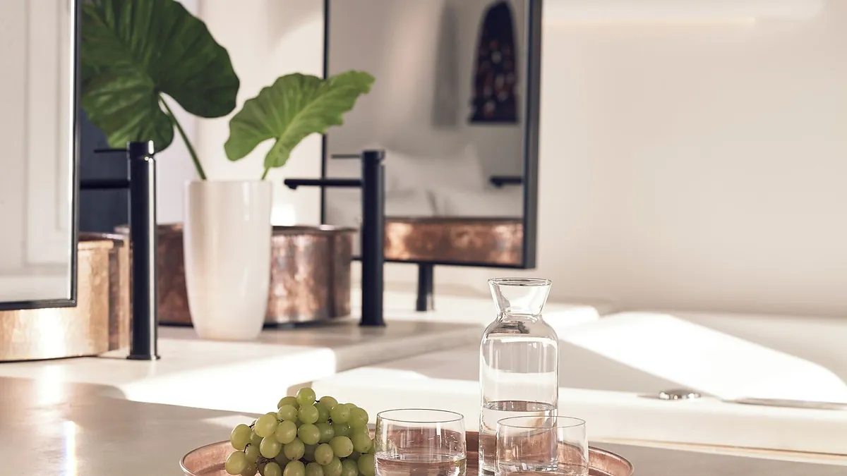 Diamond suite champagne service at Cavo Tagoo Santorini in Santorini