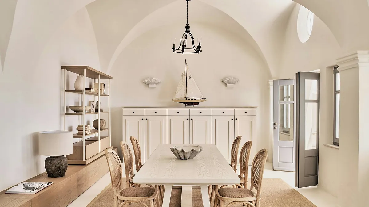 Ocean view open air dining at Mystique, a Luxury Collection Hotel in Santorini