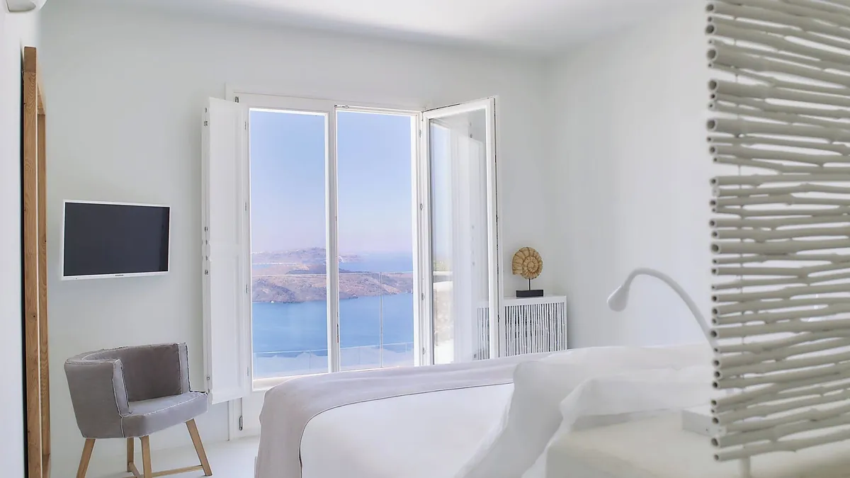 Nafsika estate bedroom at Vedema, a Luxury Collection Resort in Santorini