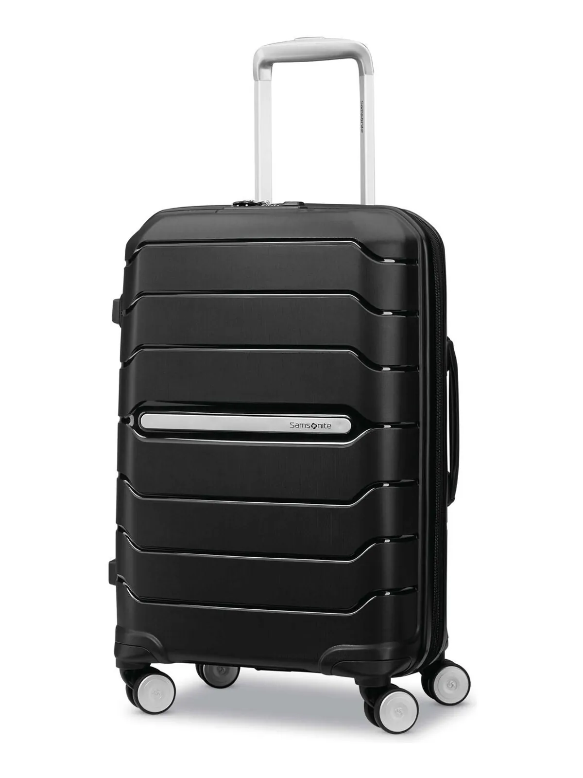 Samsonite Freeform black carry on spinner suitcase